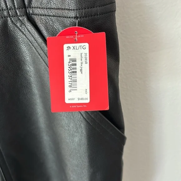 SPANX | Leather like Vegan Jogger Sz. XL NWT - Picture 7 of 9